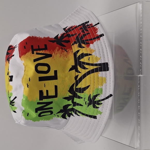 NWT - "One Love" Colorful Bucket Hat 22"-23" - Picture 3 of 4